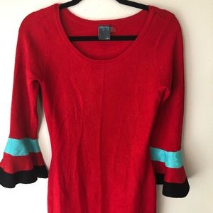 Gabby Skye MIDI Dress Small Bell Sleeve Career